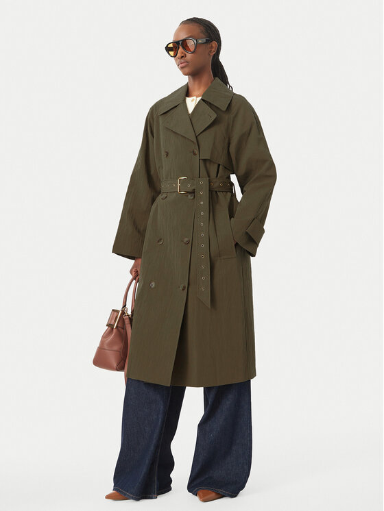 MICHAEL Michael Kors MICHAEL Michael Kors Tenchcoat MS620FLKMY Khakifarben Oversize