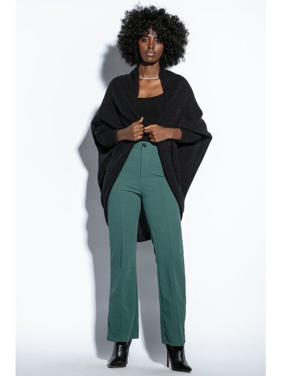Fobya Fobya Kardigan F1825 Czarny Regular Fit