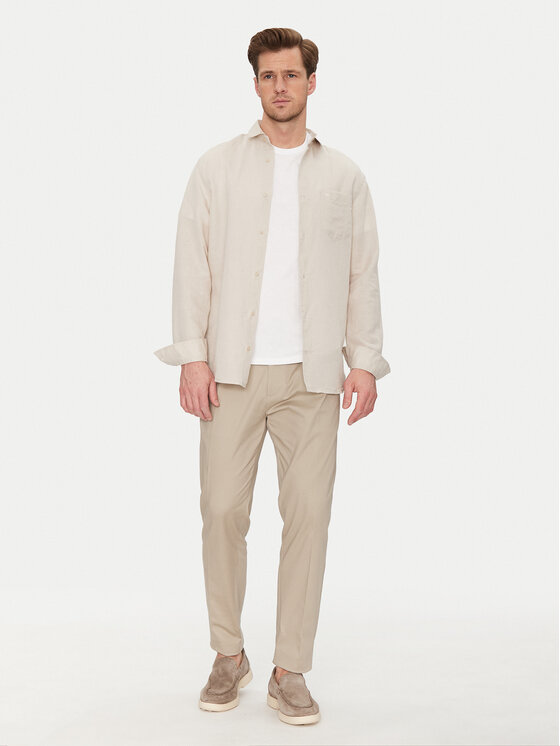 Calvin Klein Calvin Klein Marškiniai K10K114488 Smėlio Regular Fit
