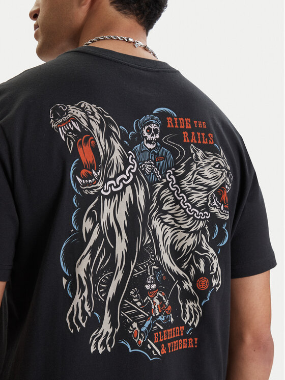 Element Element T-Shirt Timber Guard Dogs ELYZT00572 Μαύρο Regular Fit