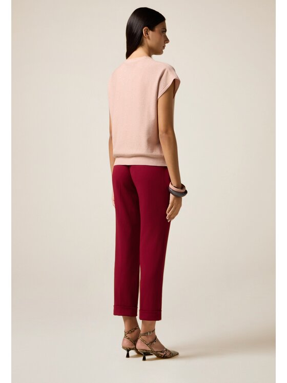 Oltre Oltre Cardigan M495J005256N006 Rosa Regular Fit