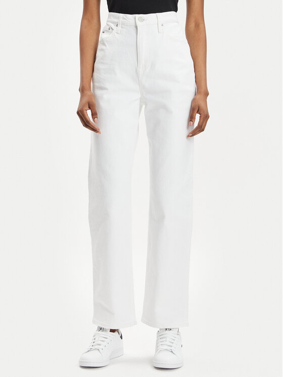 Tommy Jeans Tommy Jeans Jeans hlače Julie DW0DW17612 Bela Straight Fit