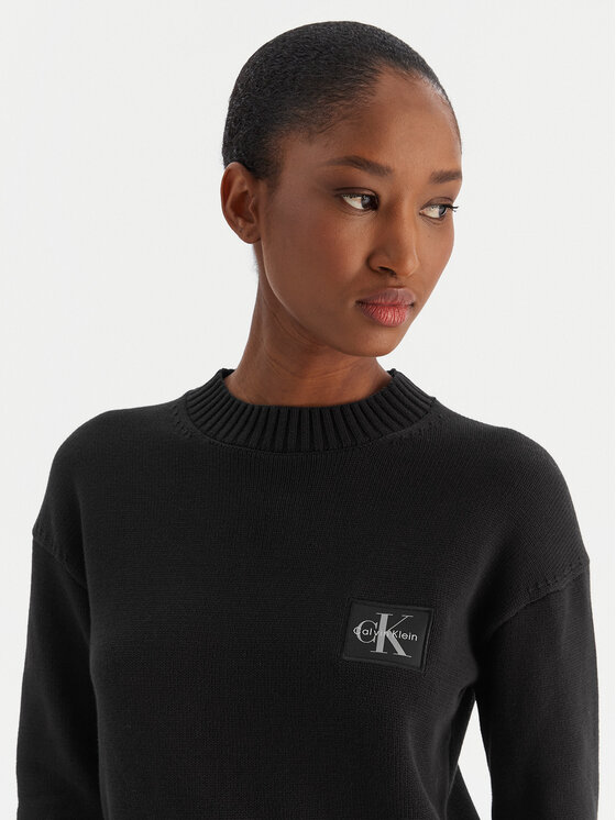 Calvin Klein Jeans Calvin Klein Jeans Sveter Ck Embro Badge LV047D351G Čierna Regular Fit