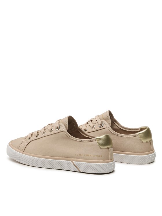 Tommy Hilfiger Tommy Hilfiger Tenisówki Lace Up Vulc Sneaker FW0FW06957 Beżowy