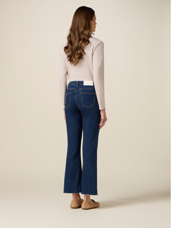 Oltre Oltre Jeansy P456R008880N024 Niebieski Flare Fit