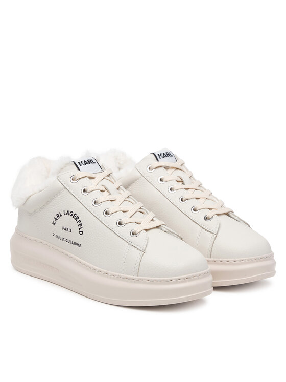 KARL LAGERFELD KARL LAGERFELD Laisvalaikio batai Kapri KL62536L Kreminė