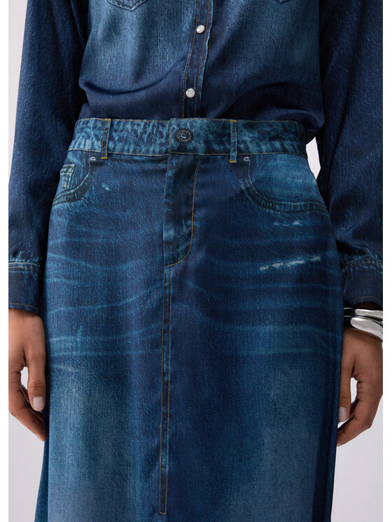 Liu Jo Liu Jo Gonna maxi UA6238T376A79042 Celeste Regular Fit