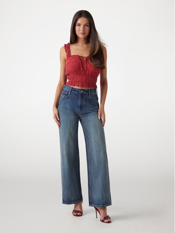Guess Guess Top 175139 Czerwony Classic Fit