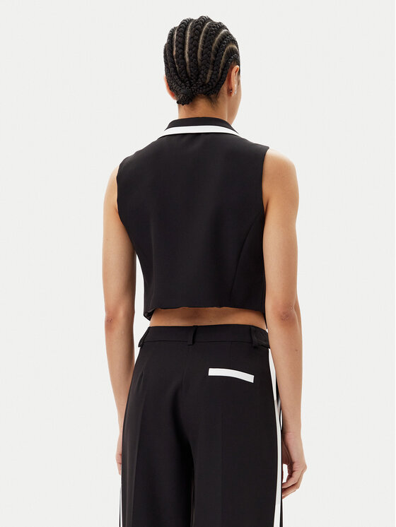 Maryley Maryley Kamizelka 25EB190/43NB Czarny Regular Fit