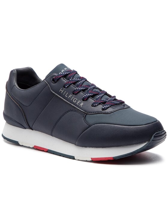 Tommy Hilfiger Tommy Hilfiger Sneakers Corporate Leather Runner FM0FM02057 Bleumarin