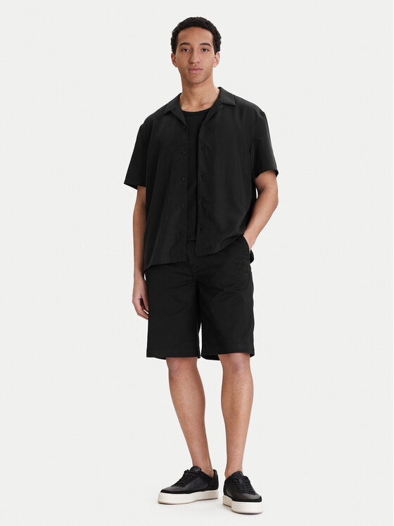 Calvin Klein Calvin Klein Koszula LV04LF114G Czarny Relaxed Fit