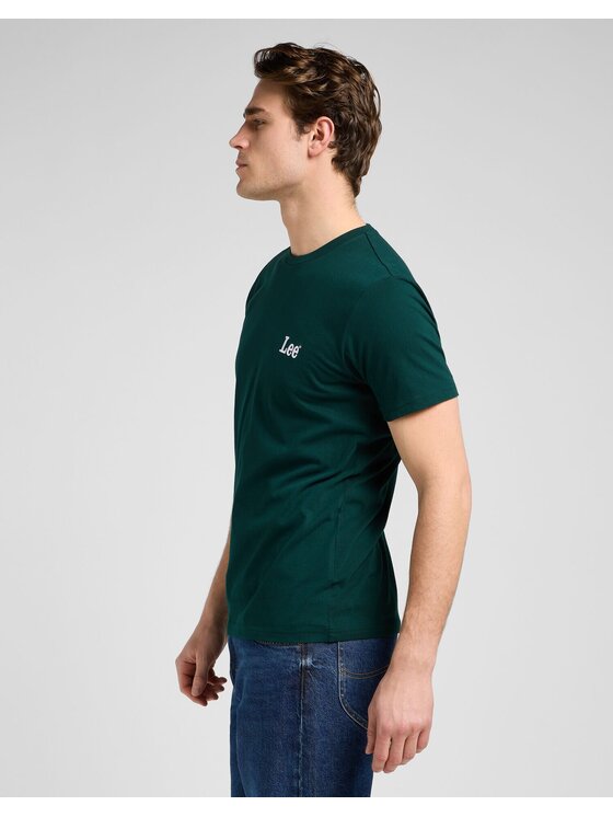 Lee Lee T-shirt SS SMALL LOGO TEE Verde Regular Fit