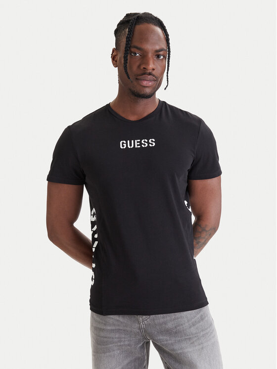 Guess Guess Тишърт U6GM00 K6YW1 Черен Regular Fit