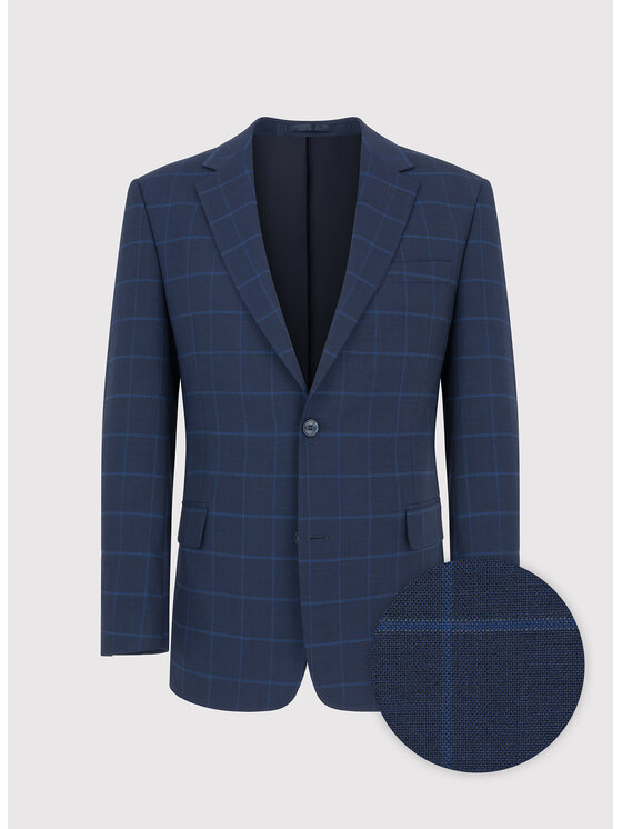 Pako Lorente Pako Lorente Marynarka P24SF-3G-014 Granatowy Slim Fit