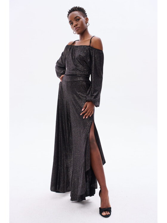 blue shadow blue shadow Spodnie damskie Scarli Czarny Regular Fit