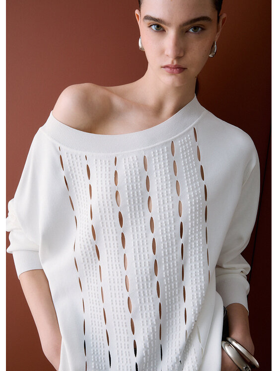 Liu Jo Liu Jo Maglione CF6002MS55NX0256 Bianco Regular Fit