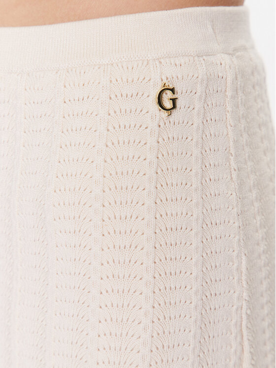 Guess Guess Пола тип молив Milana W3YD12 Z36D2 Бял Slim Fit