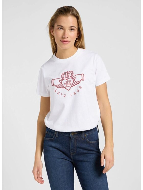 Lee Lee T-shirt SMALL GRAPHIC TEE 1 Bianco Regular Fit