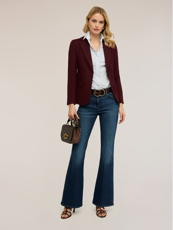 Motivi Motivi Marynarka Q048Q001063N036 Bordowy Regular Fit