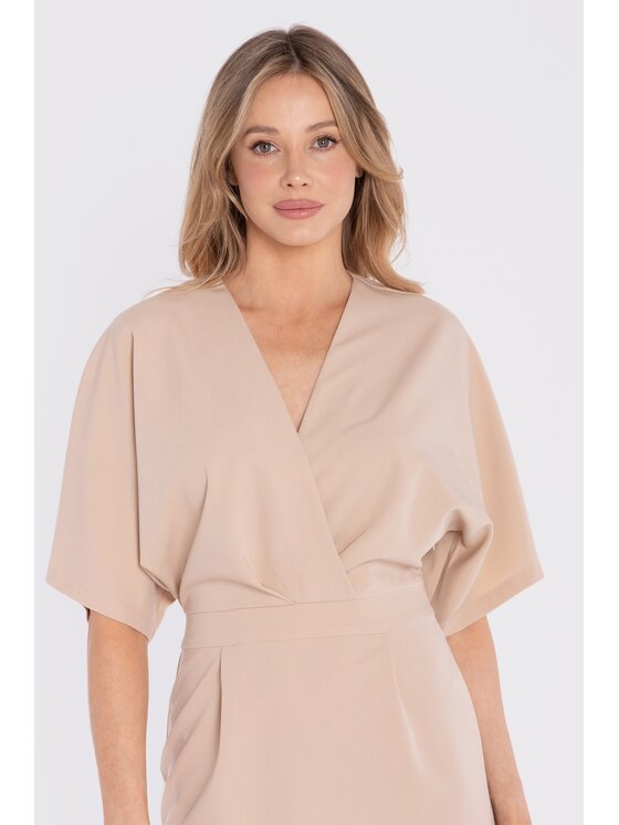 Stylove Stylove Abito da cocktail S434 Beige Waisted Fit
