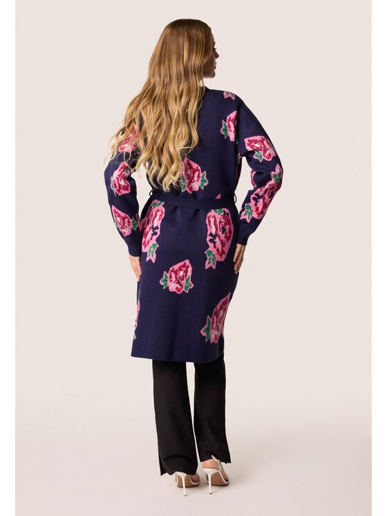 QUIOSQUE QUIOSQUE Kardigan 6VF006 Granatowy Regular Fit