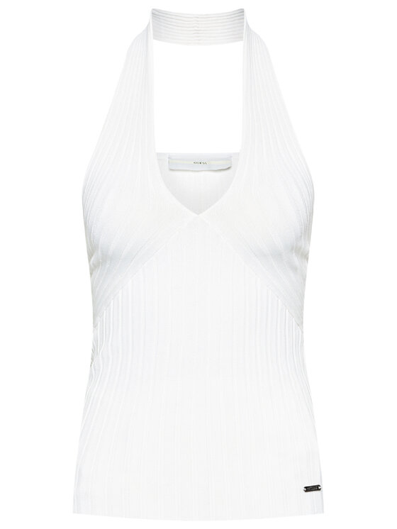 Guess Guess Bluză W1GR49 Z2U00 Alb Slim Fit