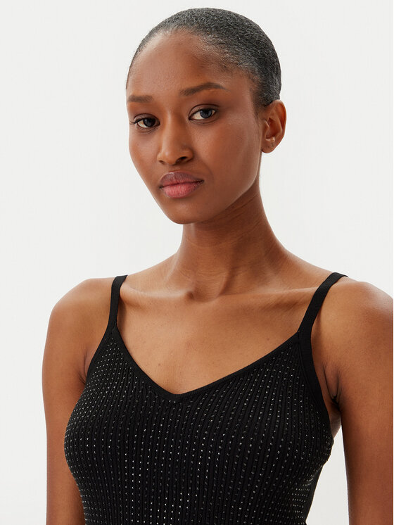 Fracomina Fracomina Top FR25ST4006K410J9 Crna Slim Fit