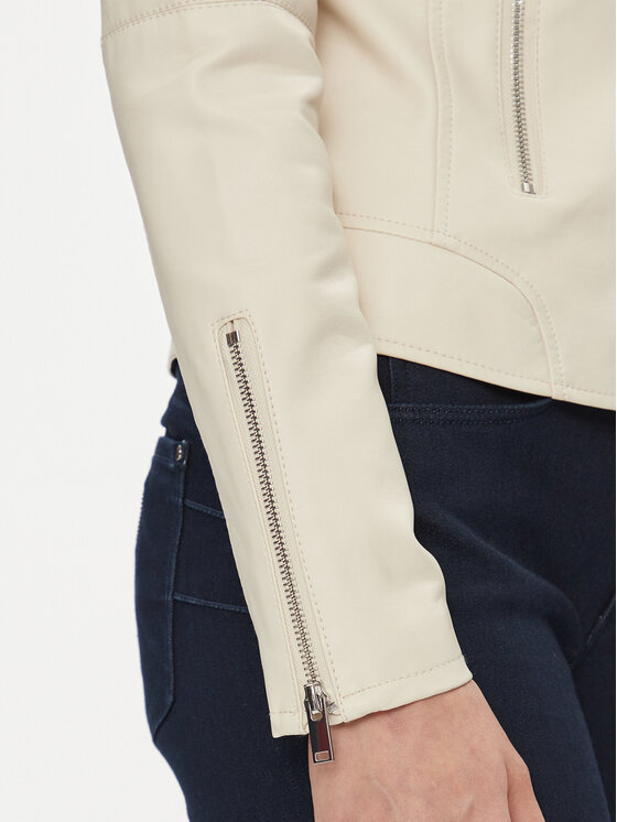 Vila Vila Яке от имитация на кожа Cara 14044851 Бежов Regular Fit