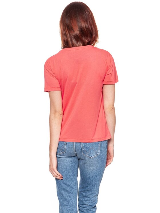 Wrangler Wrangler T-Shirt DRAPE Czerwony Regular Fit