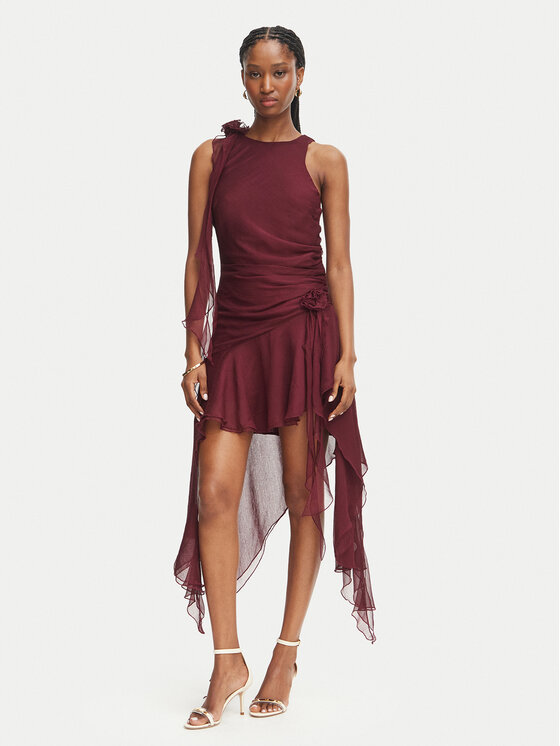 Bardot Bardot Cocktail obleka Ivana 59046DB2 Bordo rdeča Regular Fit