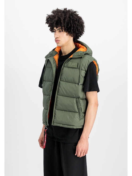 Alpha Industries Alpha Industries Kamizelka AI.118110-01-S Zielony Regular Fit