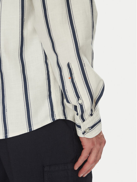 BOSS BOSS Hemd Lambey_2 50538296 Écru Relaxed Fit