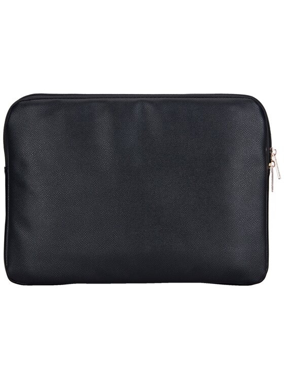 Guess Guess Torba na laptopa Sleeve 14" Grained Zipper Pocket Triangle Logo Czarny