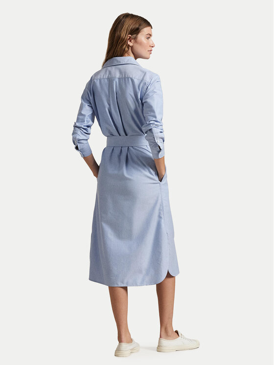 Polo Ralph Lauren Polo Ralph Lauren Košeľové šaty 211928804002 Modrá Straight Fit