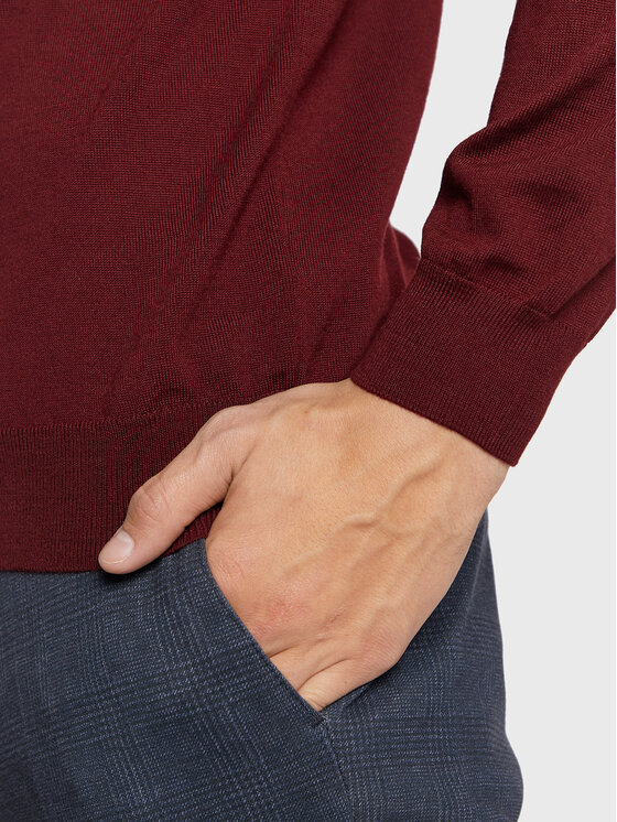 BOSS Boss Pulover Benji-L 50476365 Bordo rdeča Regular Fit