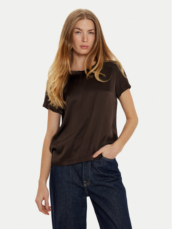ViCOLO ViCOLO Marškinėliai TS0201 Ruda Regular Fit