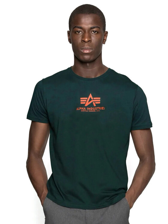 Alpha Industries Alpha Industries T-Shirt AI.118533-720-L Zelená Basic Fit