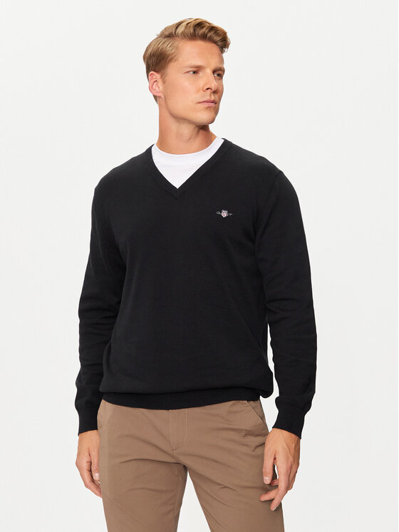 Gant Pulover Classic 8030562 Črna Regular Fit