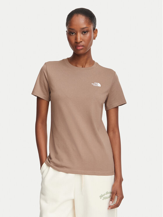 The North Face Tricou Evolution Simple Dome Slm NF0A8FX7 Maro deschis Regular Fit