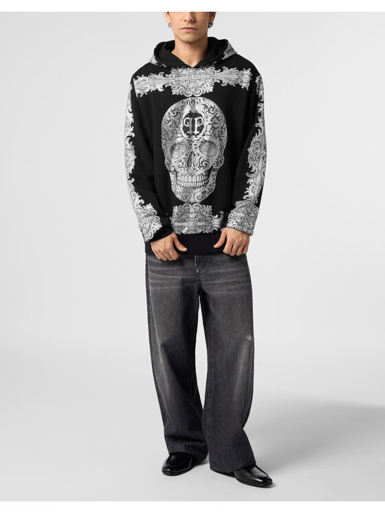 PHILIPP PLEIN PHILIPP PLEIN Mikina 31084 Černá Regular Fit