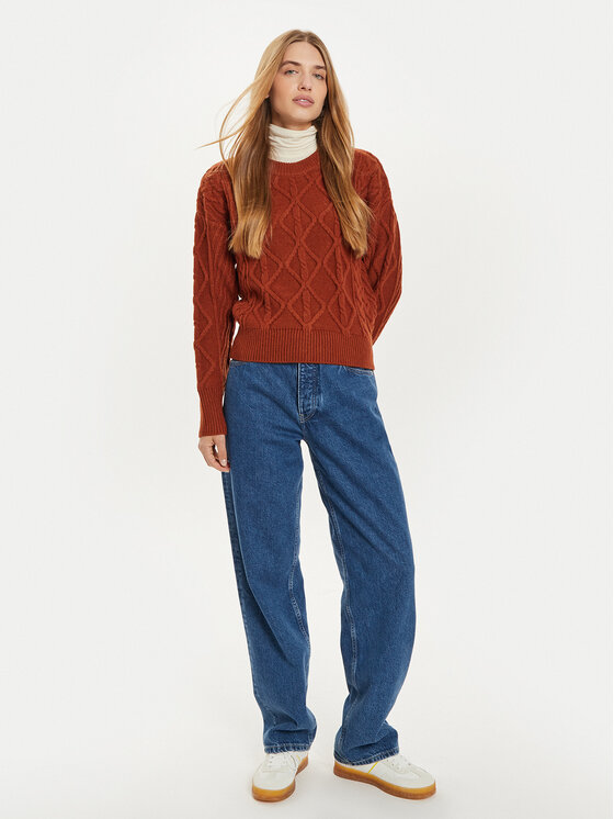 Wrangler Wrangler Pulover 112356473 Rjava Regular Fit