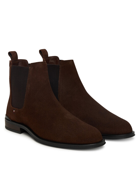 Tommy Hilfiger Tommy Hilfiger Боти тип челси Corporate FM0FM05580 Кафяв