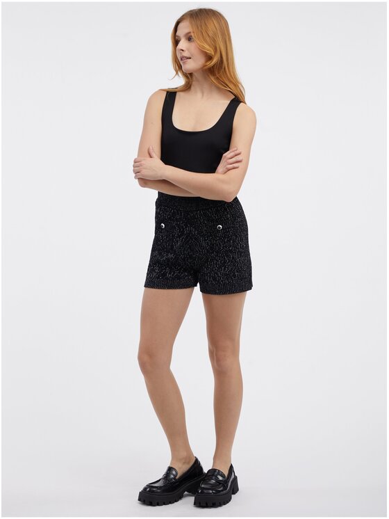 Orsay Orsay Szorty 1000065660000__L Czarny Regular Fit