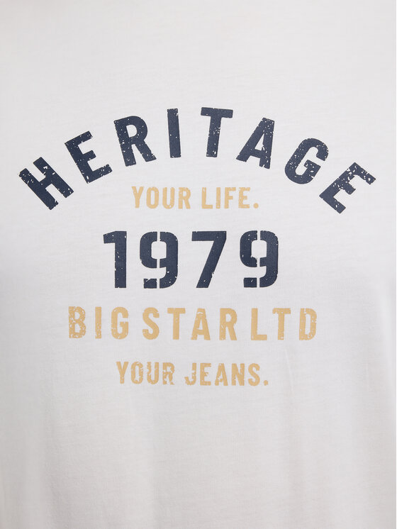 BIG STAR BIG STAR T-Shirt JAROS Biały Basic Fit