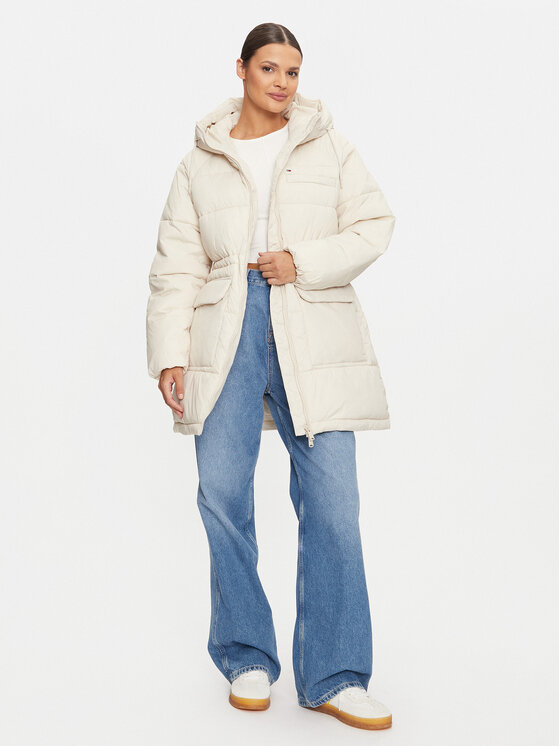 Tommy Jeans Tommy Jeans Geacă de iarnă Vail DW0DW18842 Bej Regular Fit