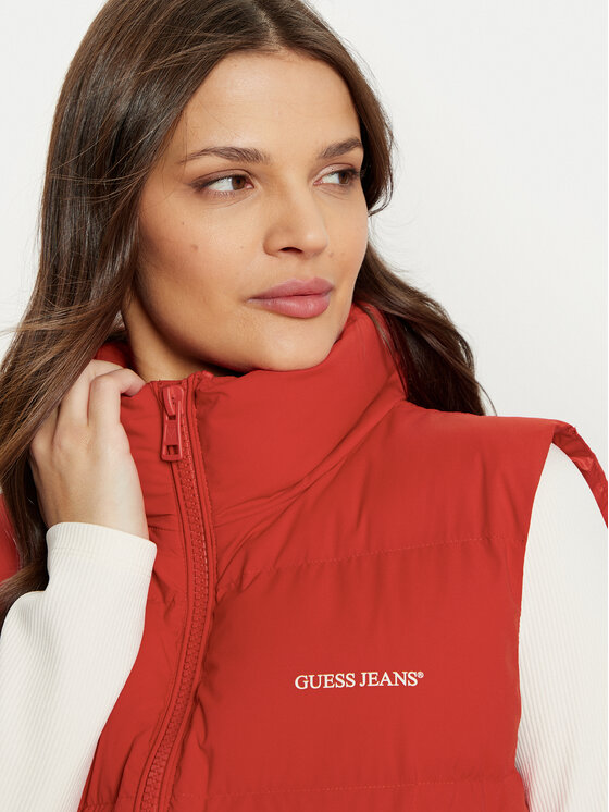 Guess Jeans Guess Jeans Bezrękawnik W4BN59 WGII2 Czerwony Regular Fit