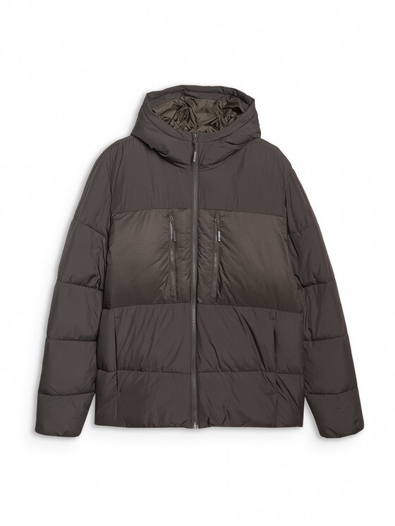 4F 4F Kurtka puchowa APRES SKI Khaki Regular Fit