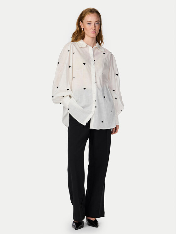 YAS YAS Košile Heart 26027777 Bílá Regular Fit