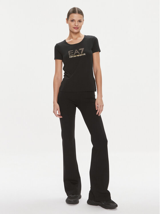 EA7 Emporio Armani EA7 Emporio Armani T-Shirt 8NTT67 TJDQZ 1200 Czarny Skinny Fit
