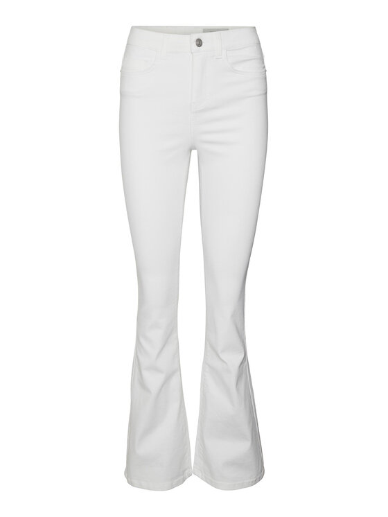 Noisy May Noisy May Jeans hlače Sallie 27019305 Bela Slim Fit
